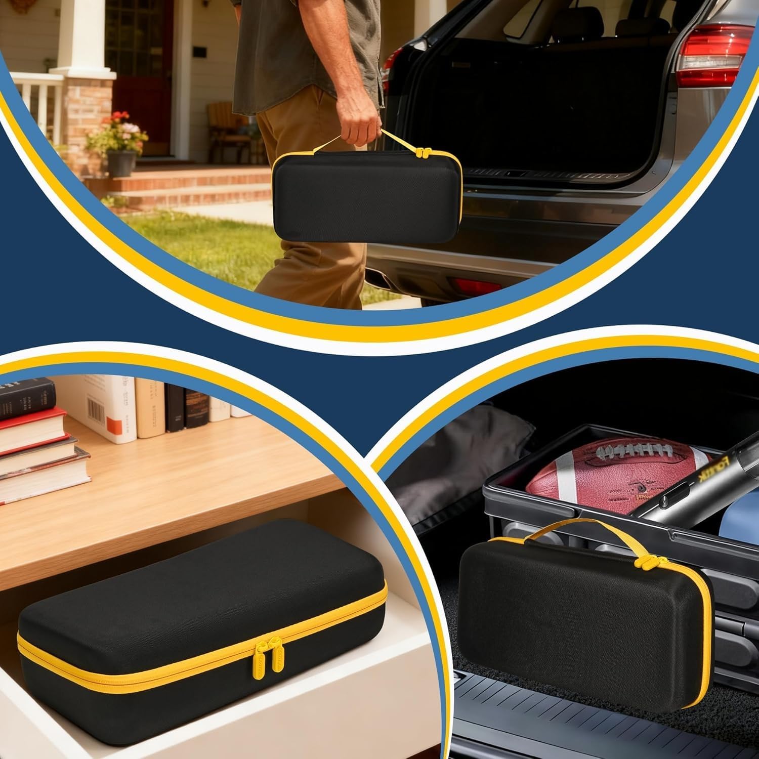 Case for Fanttik Slim V8/V8 Mate/V10 Car Vacuum Carry Case,Premium EVA Hard Shell Protective Storage Bag with Accessory Mesh Pocket（Bag only）