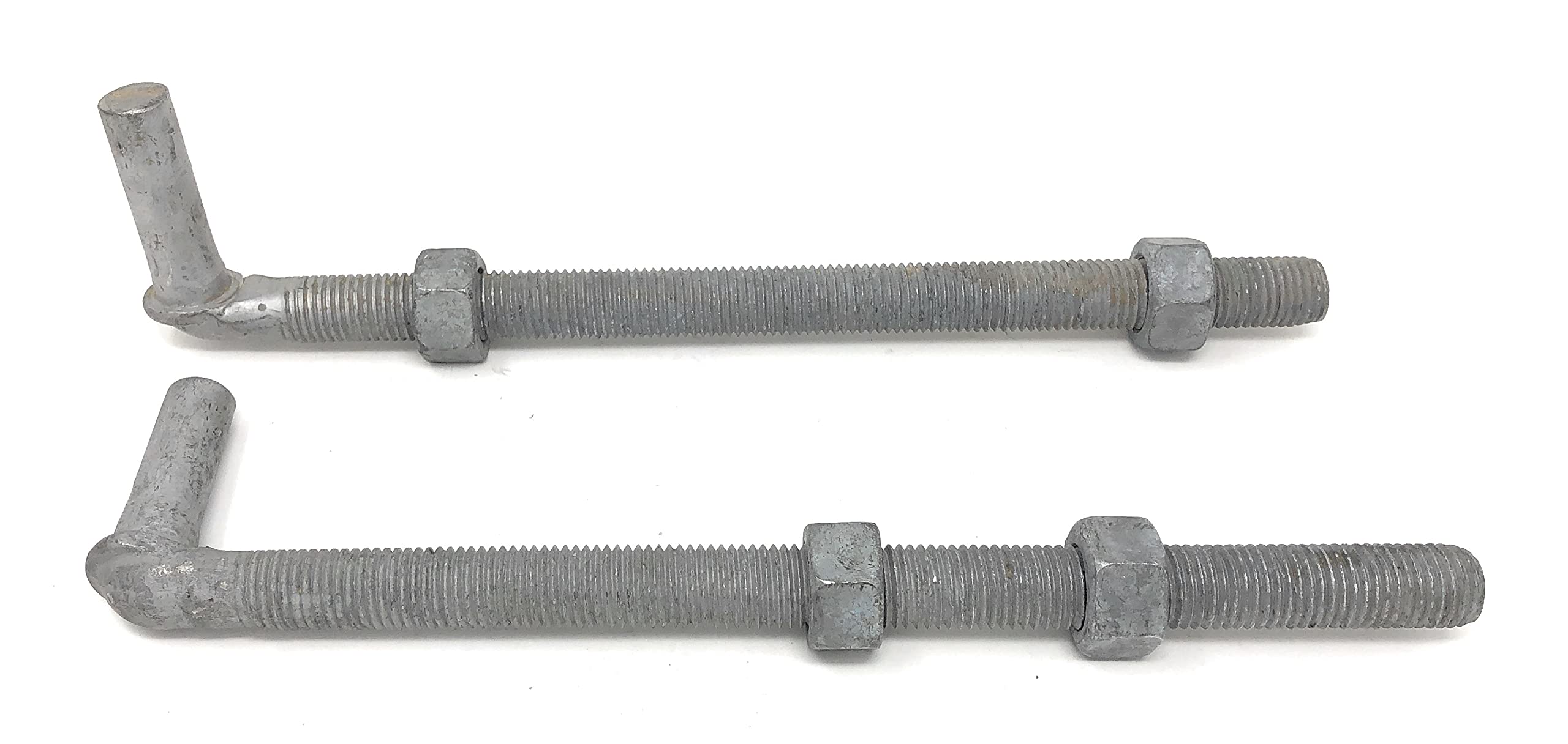 Chain Link Fence J-Bolt Galvanized Finish with Nuts, Pin Size 3/4" Inch, 12" Inch long