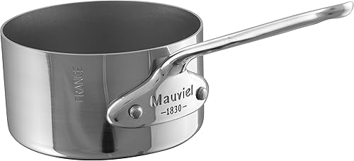 Mauviel M'Minis - Mini sartén de acero inoxidable de 0.039 in con mango de acero inoxidable fundido, 3.54 pulgadas, fabricado en Francia