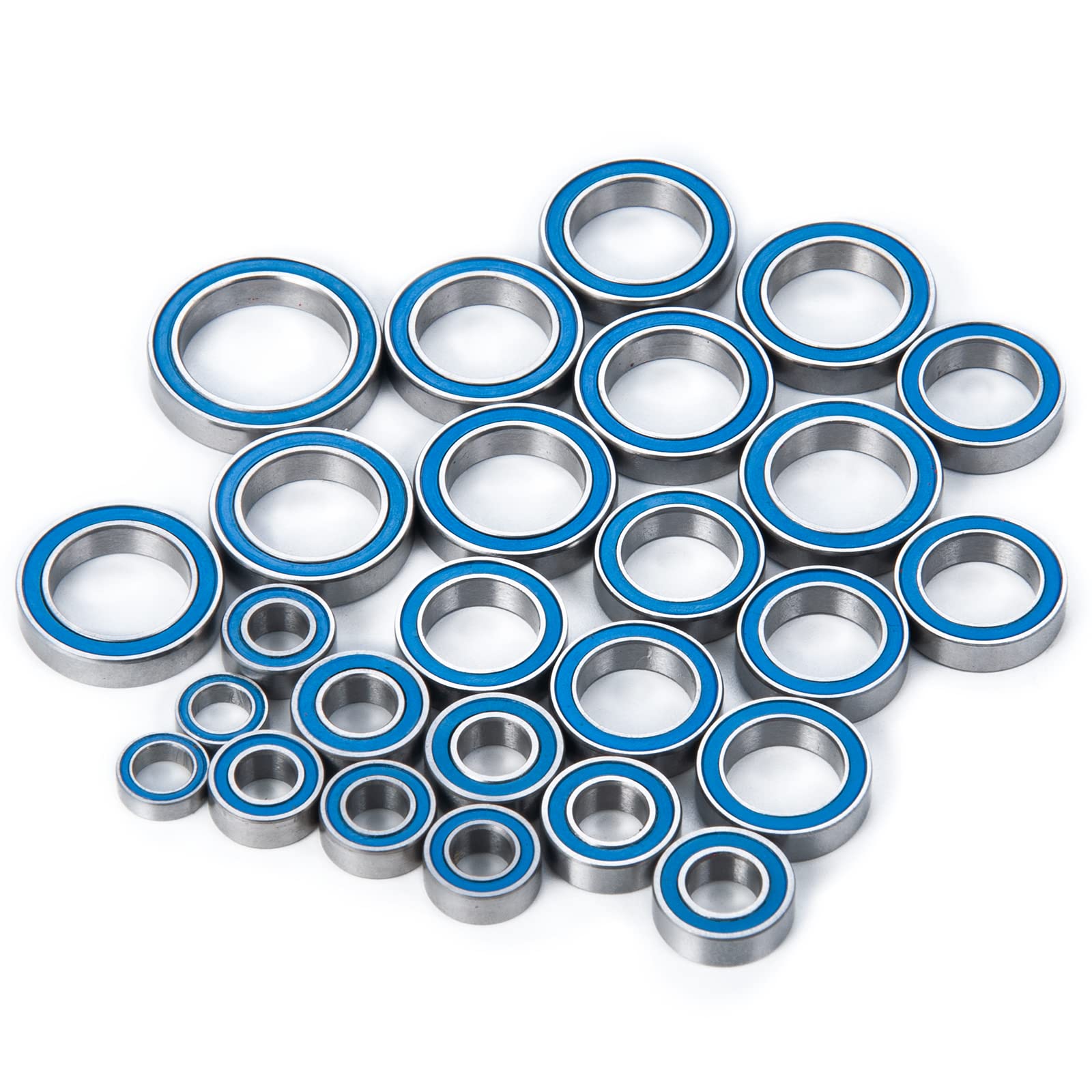 BRKRC 26PCS/Set Blue Ball Bearing Kit for Arrma Big Rock Typhon Granite Senton 3s BLX RC Crawler Car Upgrade Parts