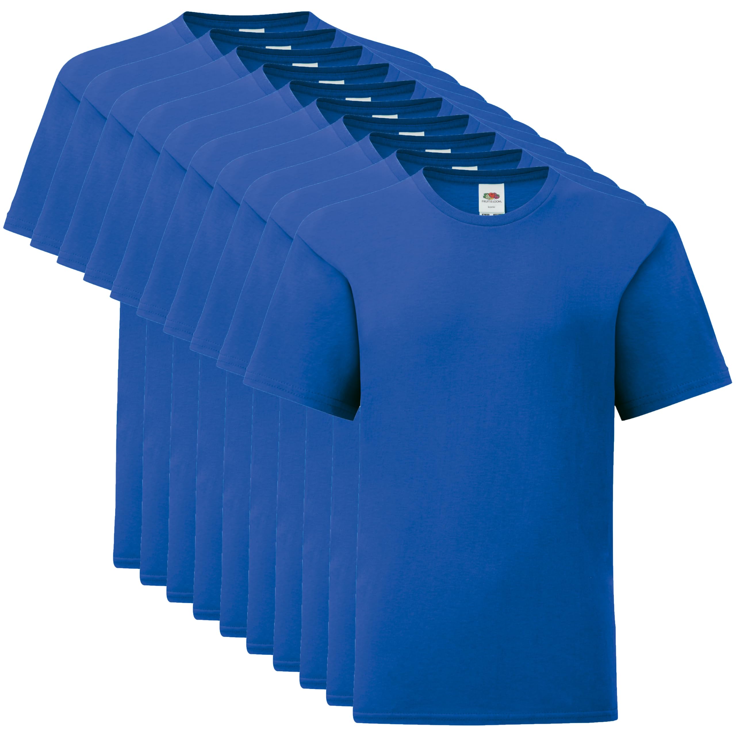 Fruit of the Loom 10er Pack Kids Iconic 150 T | Kinder T-Shirt aus weicher Baumwolle für Jungen & Mädchen + gratis MyShirt Stoffbeutel