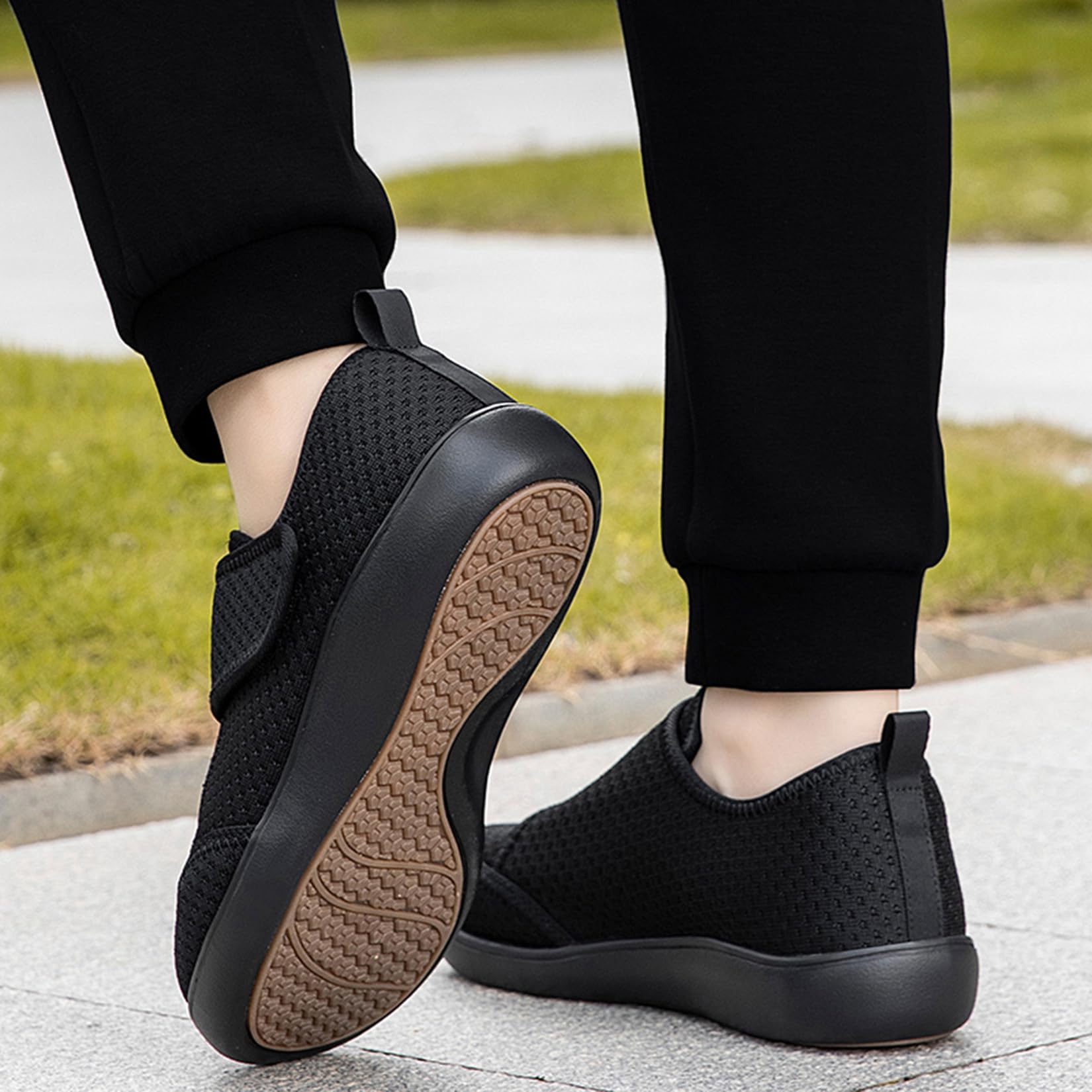 Scarpe Diabetiche Donna Uomo Extra Large | Pantofole Traspirante Regolabile Scarpe per Riabilitazione Scarpe da Passeggio Leggero Antiscivolo Ortopediche Ciabatte