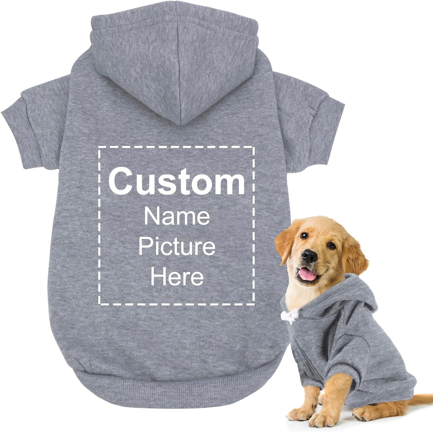 Angirlish Custom Dog Clothes, Personalized Photo/Text Dog