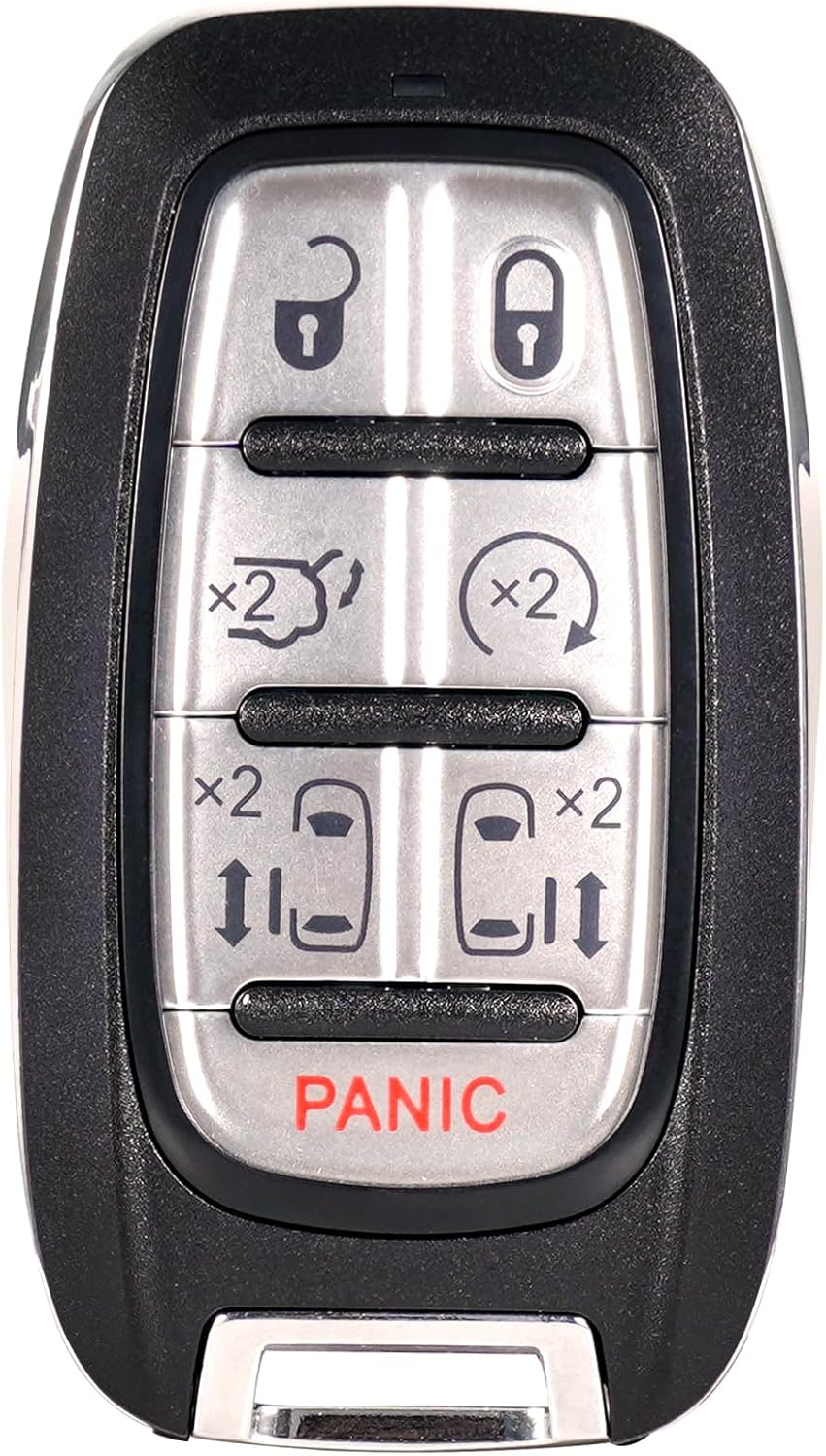 TOP-VIGOR Keyless Entry Remote Control Car Key Fob Replacement Compatible with Chrysler Pacifica Voyager 2017 2018 2019 20020 2021 2022, 433Mhz Smart Chip 7 Button for M3N97395900 68241531 - Image 2