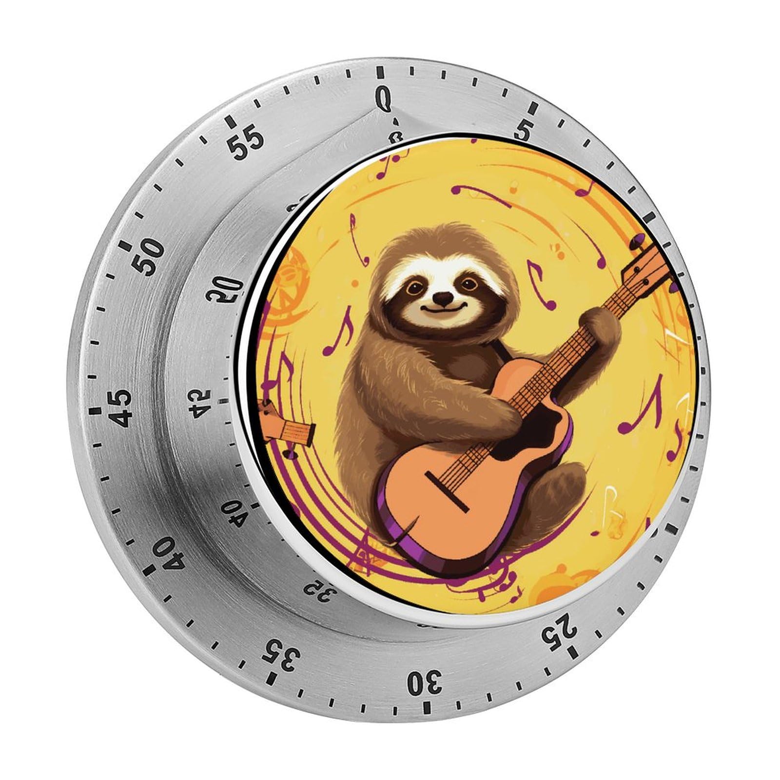 Music and Sloth Printed Waterproof Christmas Timer with Loud Alarm Outdoor Timer for Cooking Exercise Baking