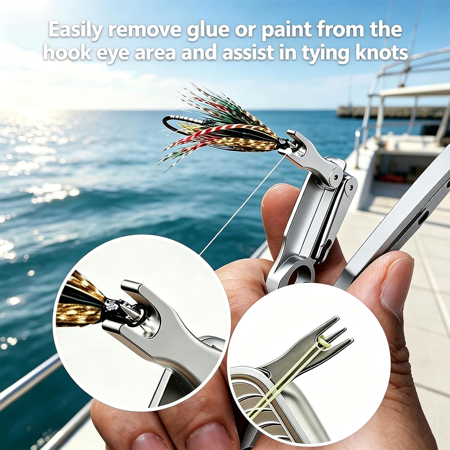 Mini Fishing Line Cutter, Hook Remover, with Retractors and Knot Tying Tool image 4
