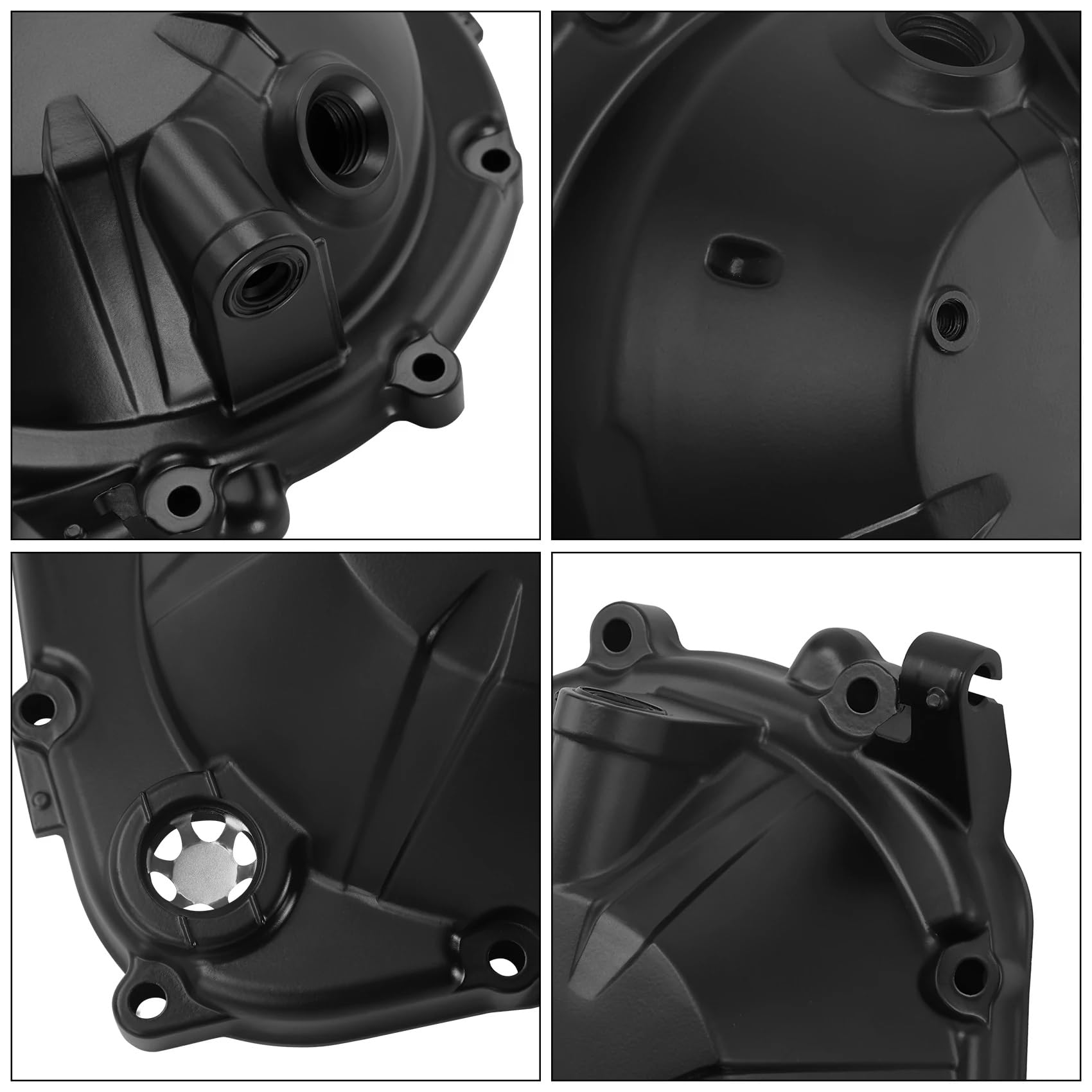 Kurbelgehäuse Motordeckel Kompatibel Mit Kawasaki Für Z900 2017 2018 2019 2020 2021 2022 2023 2024 2025, Motorrad-Kupplungsabdeckung Aus Schwarzem Aluminium