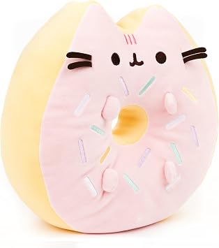 GUND Sprinkle Donut Pusheen Squishy Plush Stuffed Animal Cat, Pink and Mint, 12