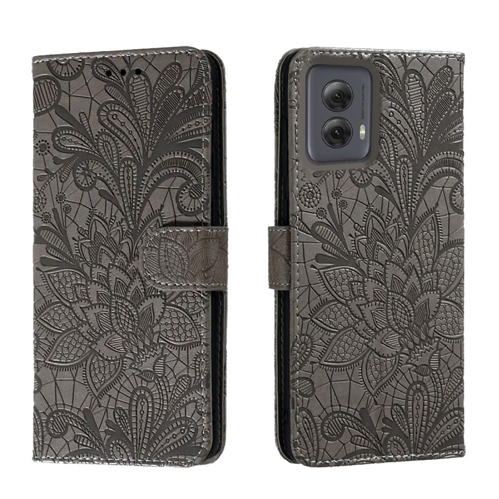 shingtomua for Motorola Moto G Power 5G 2024 Embossing Wallet Case Kickstand Magnetic Flip Cover Credit Cards Slot PU Leat...