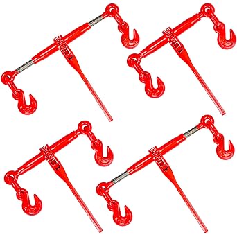 Ratchet Chain Binder 3/8"-1/2" 4pack Load Binders 9200 Lbs Working Load Breaking, Chain Binders Ratcheting Heavy Duty of Transportation, Agricultural Machinery and Other Fields