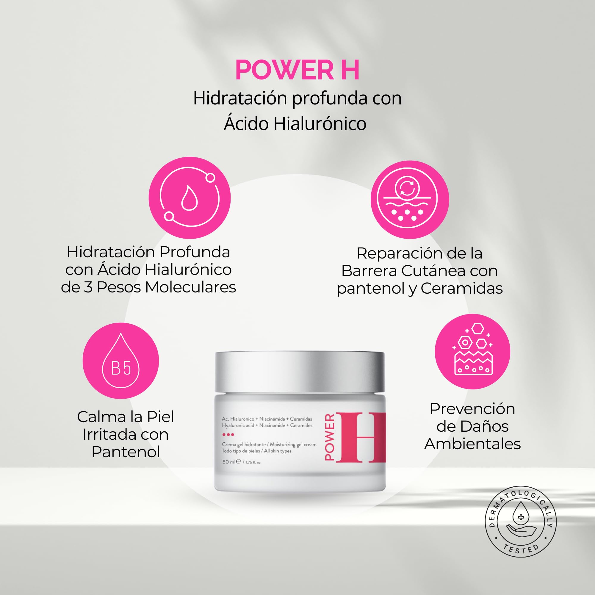 Hydrating Face Cream with Hyaluronic Acid + Ceramides & Niacinamide, 50 ml (Pack of 1) - Image 2