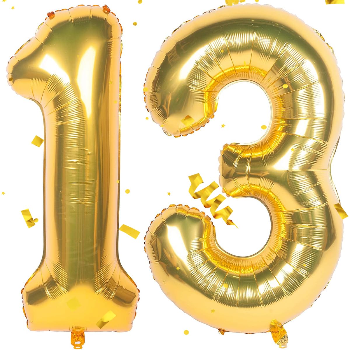 Gold Luftballon Zahlen 13 13. Geburtstag Deko Folienballon Zahl 13 Riesenzahl Ballon 13 Party Hochzeit Kindergeburtstag Geburtstag Nummer 13