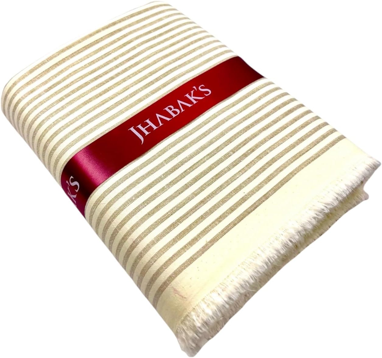 JHABAK'S Unstitched Striped Shirt Fabric for Men - Cotton Linen Blend Lining Material - Shirt and Kurta Piece Cloth