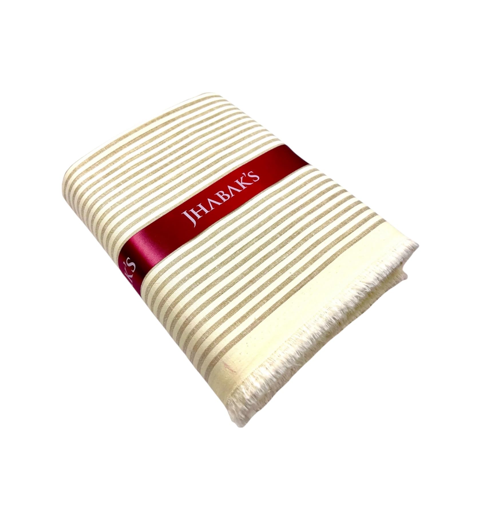 JHABAK'S Unstitched Striped Shirt Fabric for Men - Cotton Linen Blend Lining Material - Shirt and Kurta Piece Cloth