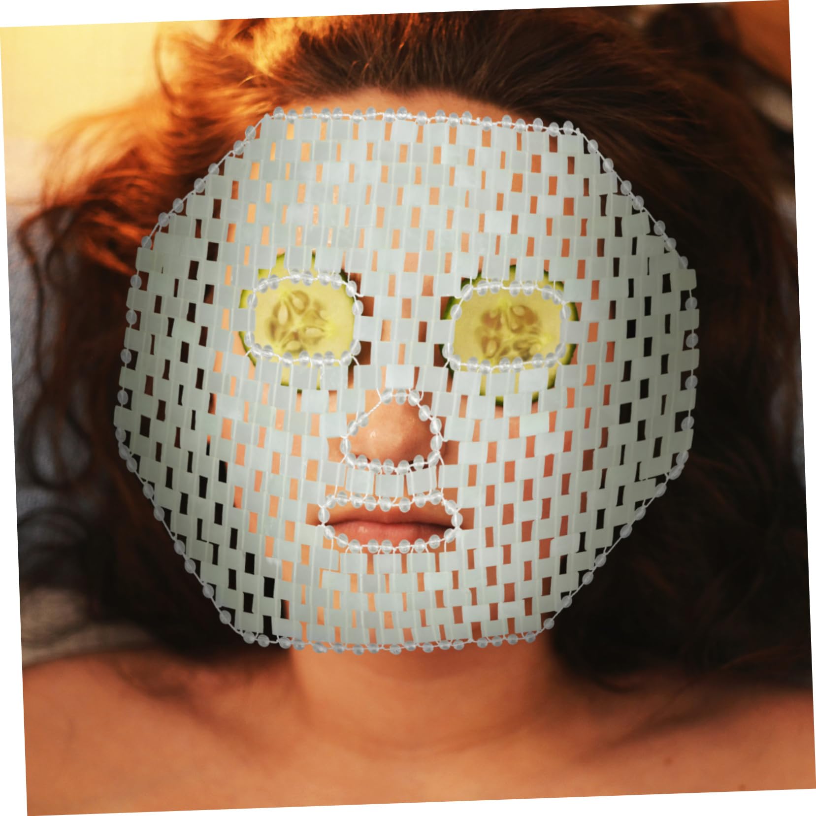 Veemoon Maschera Premium per Lenitiva e Massaggio Antirughe e Idratante per Occhiaie e Relax Notturno Comfort per Sonno Riposante