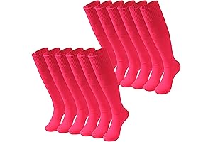 Softball and Baseball Tube Socks in Bulk Pink