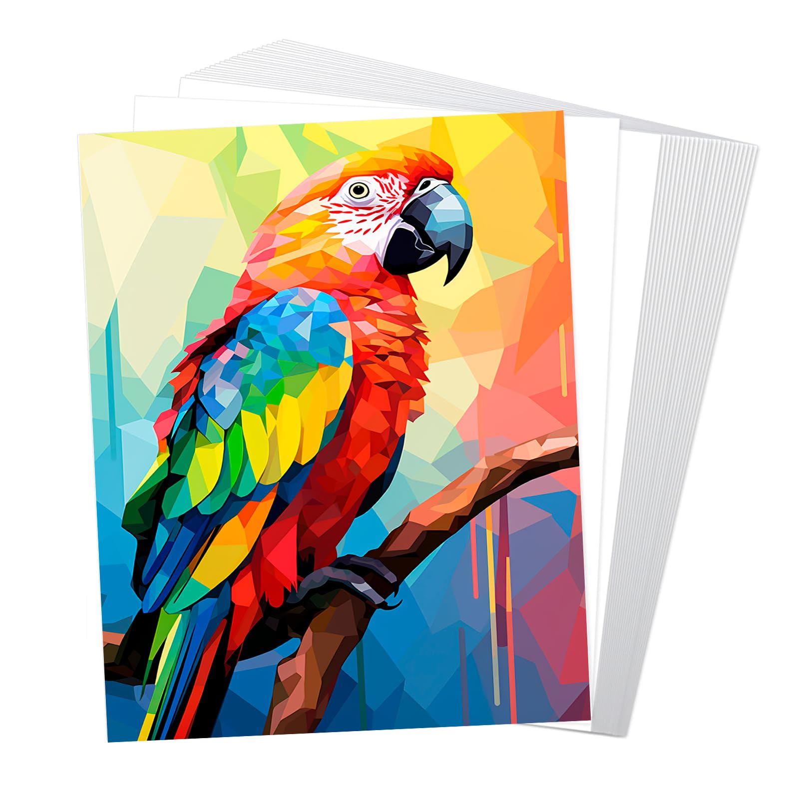 Kiperline Druckerpapier A4 160g/m² 50 PCS Kopierpapier A4 Drucker Papier Weiß für Laserdrucker und Tintenstrahldrucker Geeignet