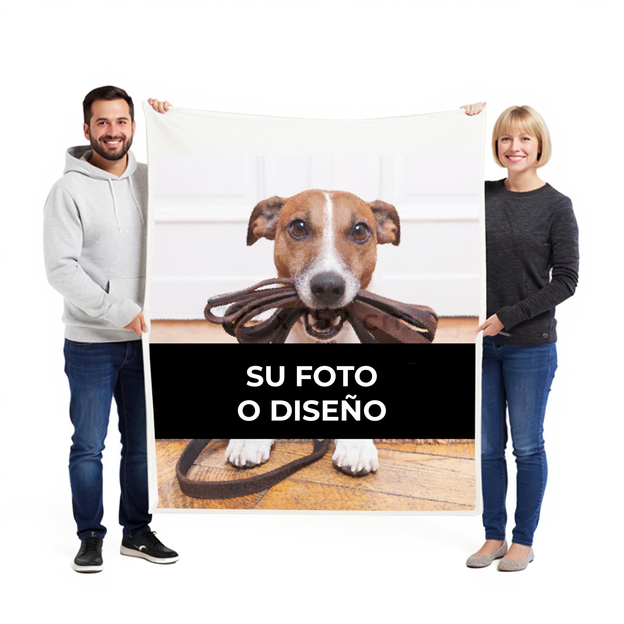 Custom Blanket with Photo, Custom Soft Fleece Blankets, Washable with Picture, Available in Horizontal or Vertical Format and Various Measurements (60"x50", Vertical)