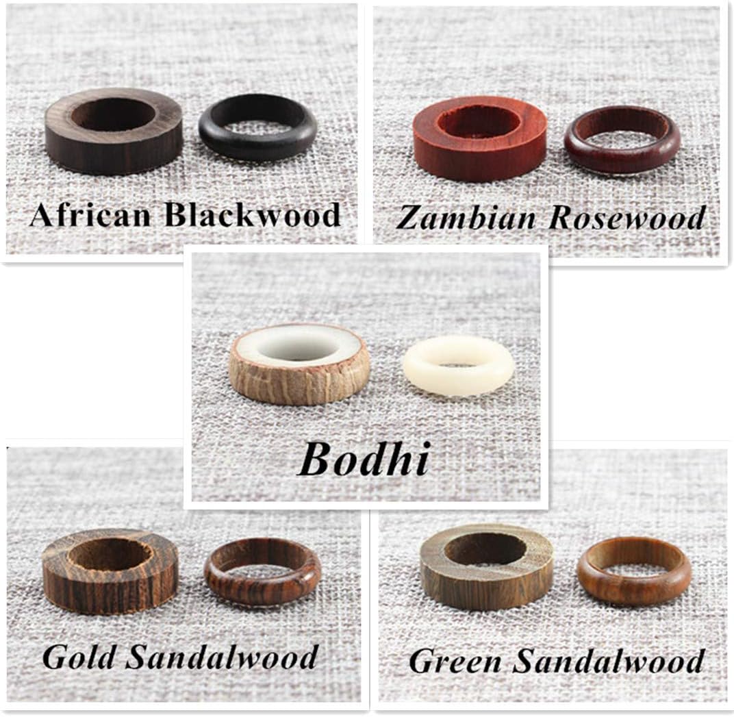 DEUXPER Rings Wood Blanks for Ring Jewelry Craft, Unfinished Wooden Ring Materials for DIY Resin Arts, 10 pcs