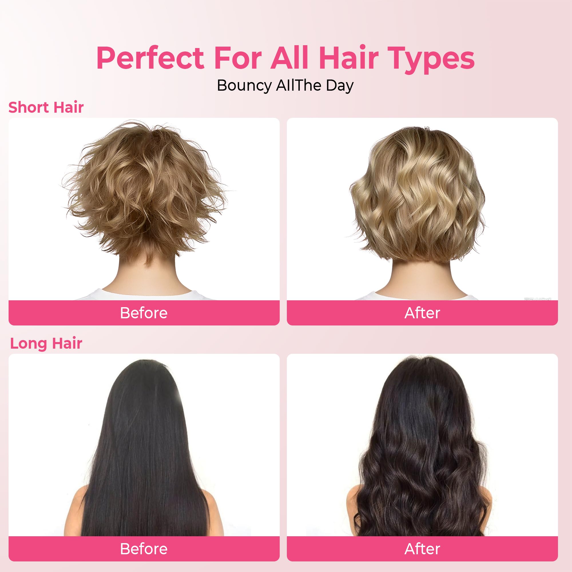 OKWRAP Boucleur a Cheveux, 32mm Fer a Gaufrer Les Cheveux Convient Aux Wavy Cheveux, Fer a Friser Boucler, Gaufrier Cheveux 12 Réglages de Température, Blanc Doré