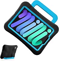 Vista 18 de Funda para niños para iPad mini 7 (A17 Pro) 2024/iPad Mini6 2021, ligera, resistente, a prueba de golpes, a prueba de caídas con asa/soporte, funda