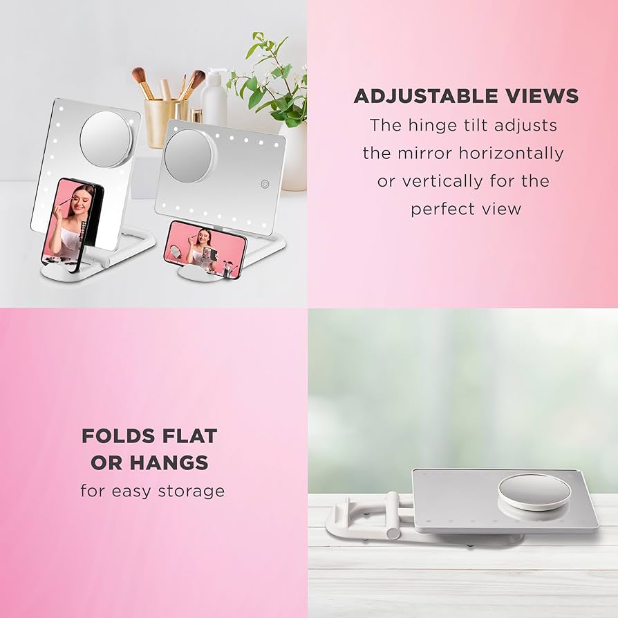 Amazon.com : Conair Lighted Makeup Mirror, LED Vanity Mirror, 1X