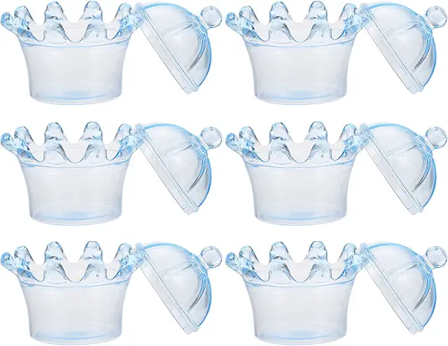 Scatola Portaoggetti Terrario Bomboniera 6 Pezzi Trasparenti per Baby Shower e Matrimoni