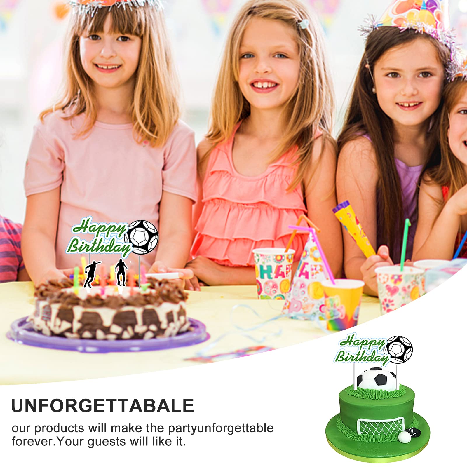 37 Pezzi Decorazione Torta Football Decorazione per