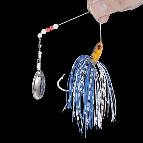 Miniatura 6 de 6 cebos giratorios para lubina, cebos giratorios para pesca de lubina, trucha, salmón, metal duro, spinnerbaits