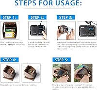 Vista 8 de Alarma solar inalámbrica para entrada exterior de rango de 1800 pies, sensor de movimiento al aire libre y sistema de alerta de entrada con batería