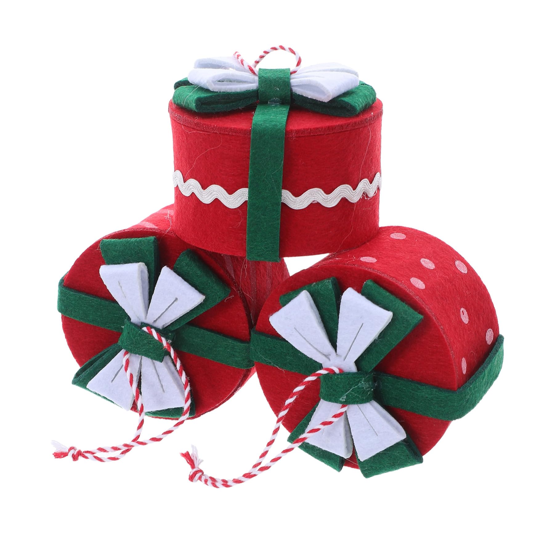 Cajas de fieltro para Navidad VALICLUD con acabados artesanales para tu árbol