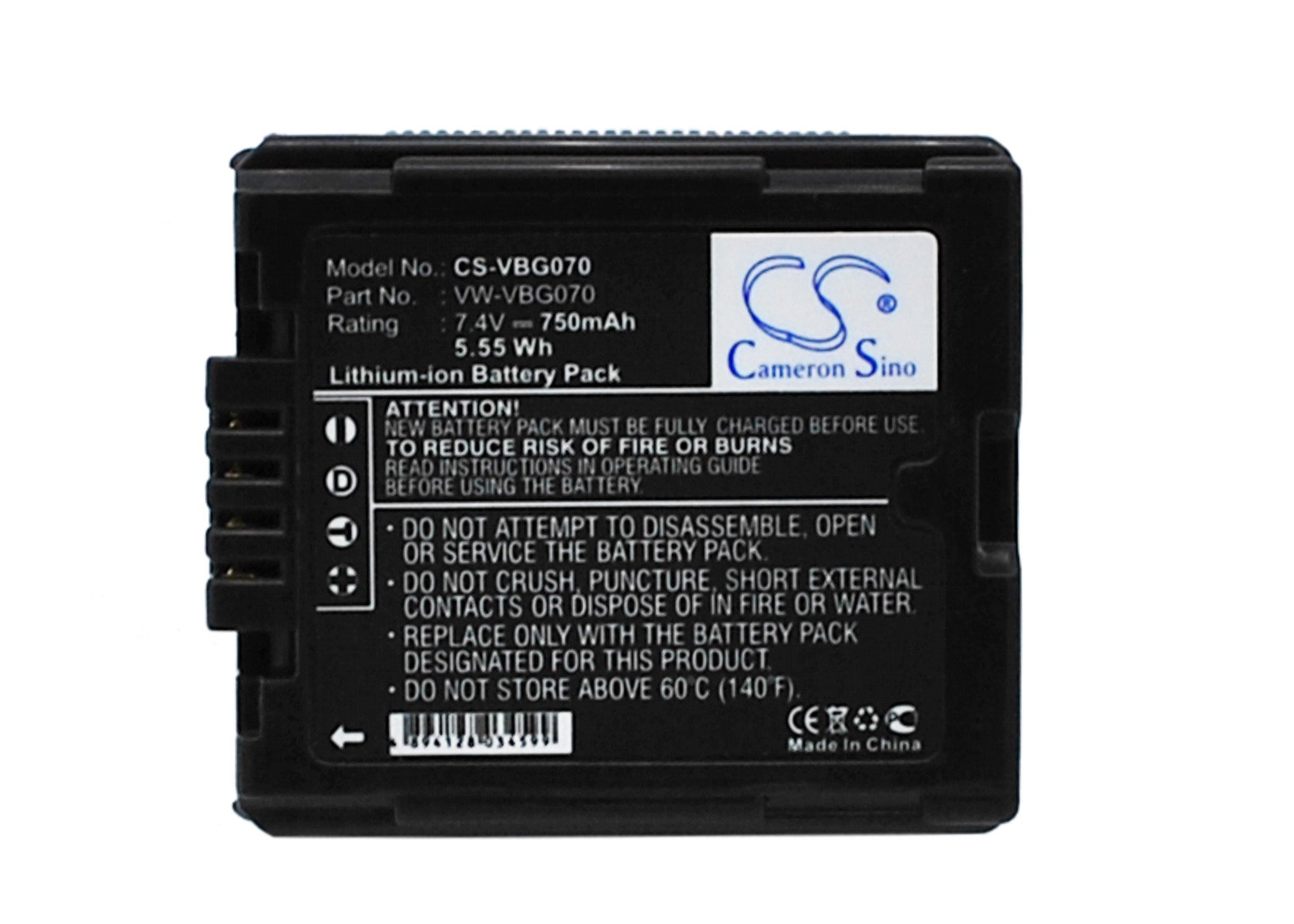 Akku Für Panasonic Kameras – 7,4V 750mAh Li-ion Kompatibel Mit VW-VBG070, GS98GK, HDC-SD100 Uvm.