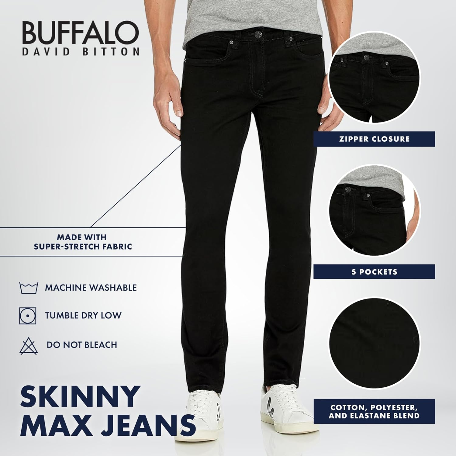 Buffalo David Bitton Men's Skinny Max Jeans - Image 4