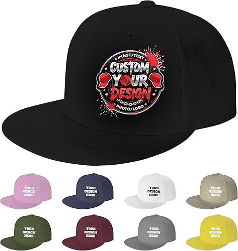 Miniatura 1 de Sombrero personalizado, tu diseño aquí, añade tu textofoto diseña tu propio regalo de sombrero personalizado para hombres y mujeres