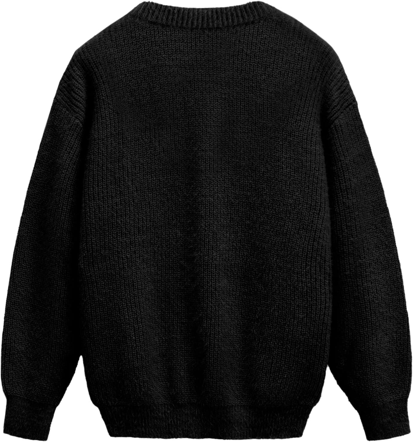 Aelfric Eden Oversized Sweaters Mohair Furry Sweater Crewneck Knit Casual Soft Pullover 2024 Trendy Outfits - Image 3