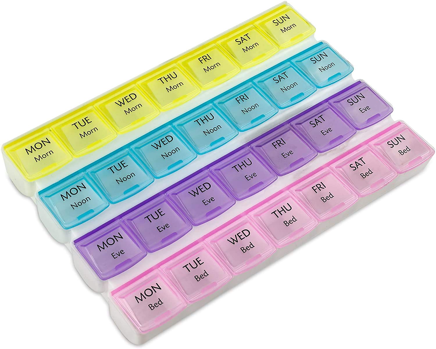 MEDca Weekly Pill Organizer with 28 Compartments,