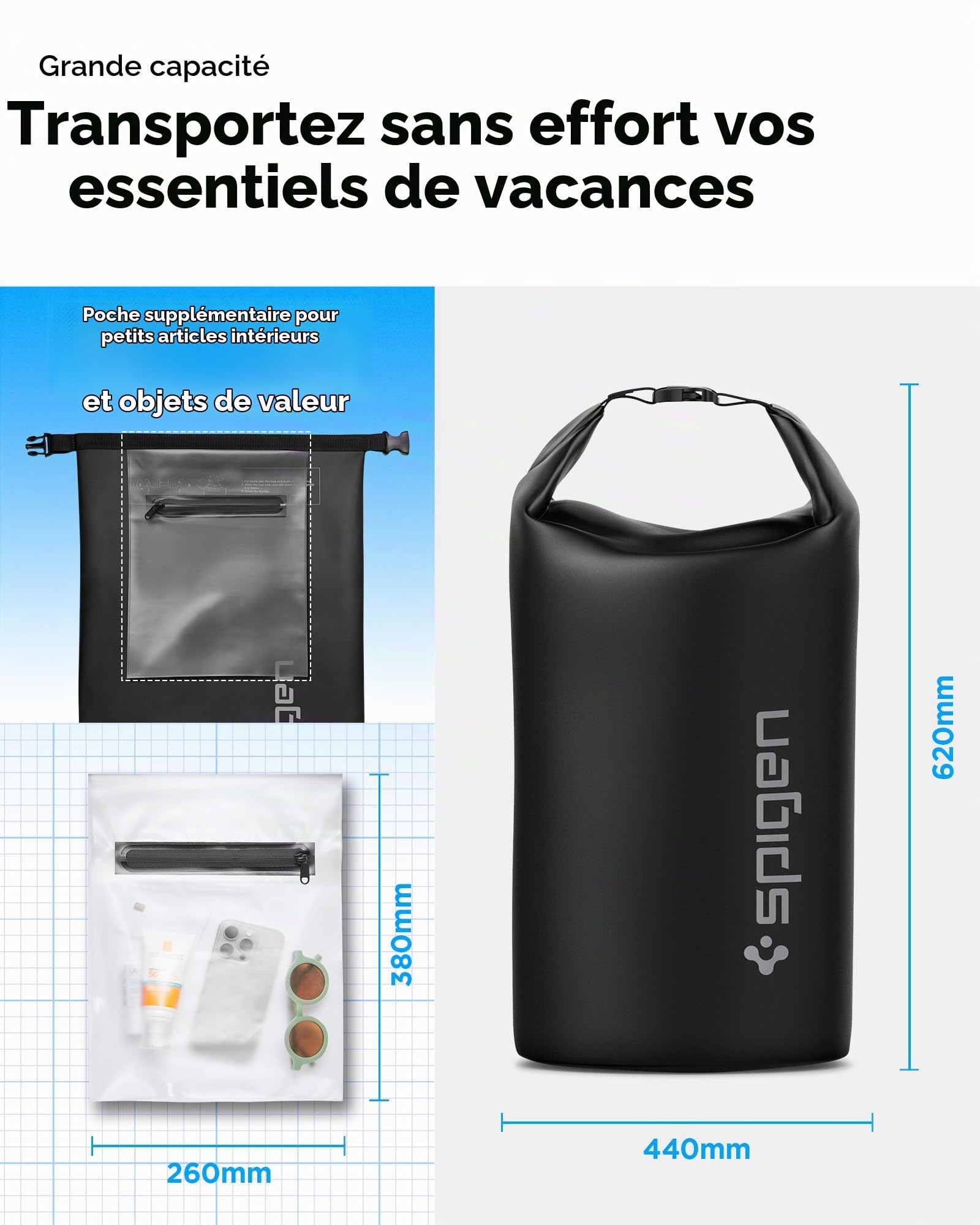 Spigen Sac à dos étanche 30L