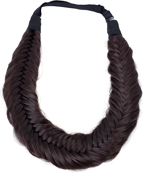 CAISHA Braided Hairpiece Hairband Headband Hair Accessories Chocolate Brown HZ300