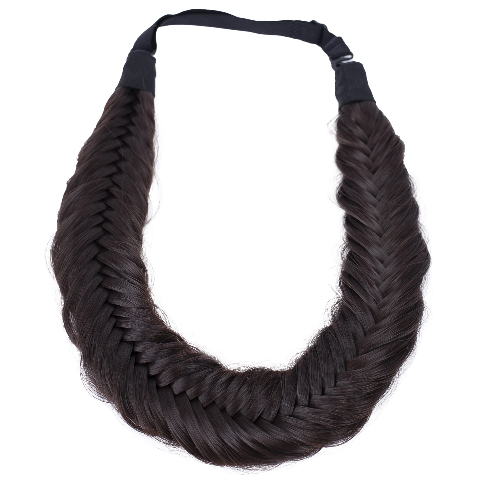 Caisha Treccia Ciocca Di Capelli Fascia Per Capelli Accessori Per Capelli Marrone Cioccolato HZ300-image