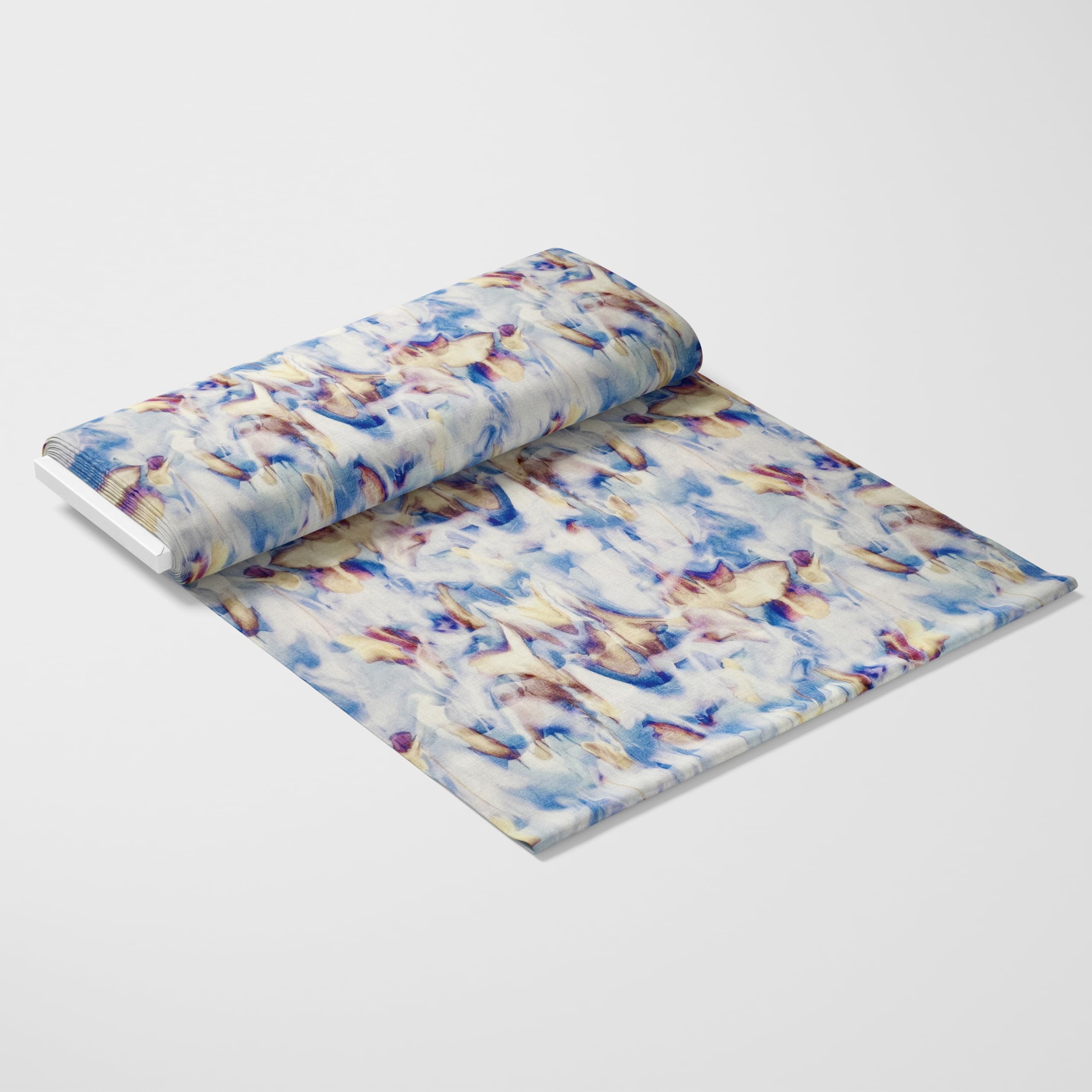 Linen Viscose Printed Fabric - 55 Inches (142cm) Wide - Soft Linen Viscose Blend, Floral Design - Ideal for Dressmaking, Quilting, Crafts by Design Discount Fabric LTD (LVP005-1 Metre)