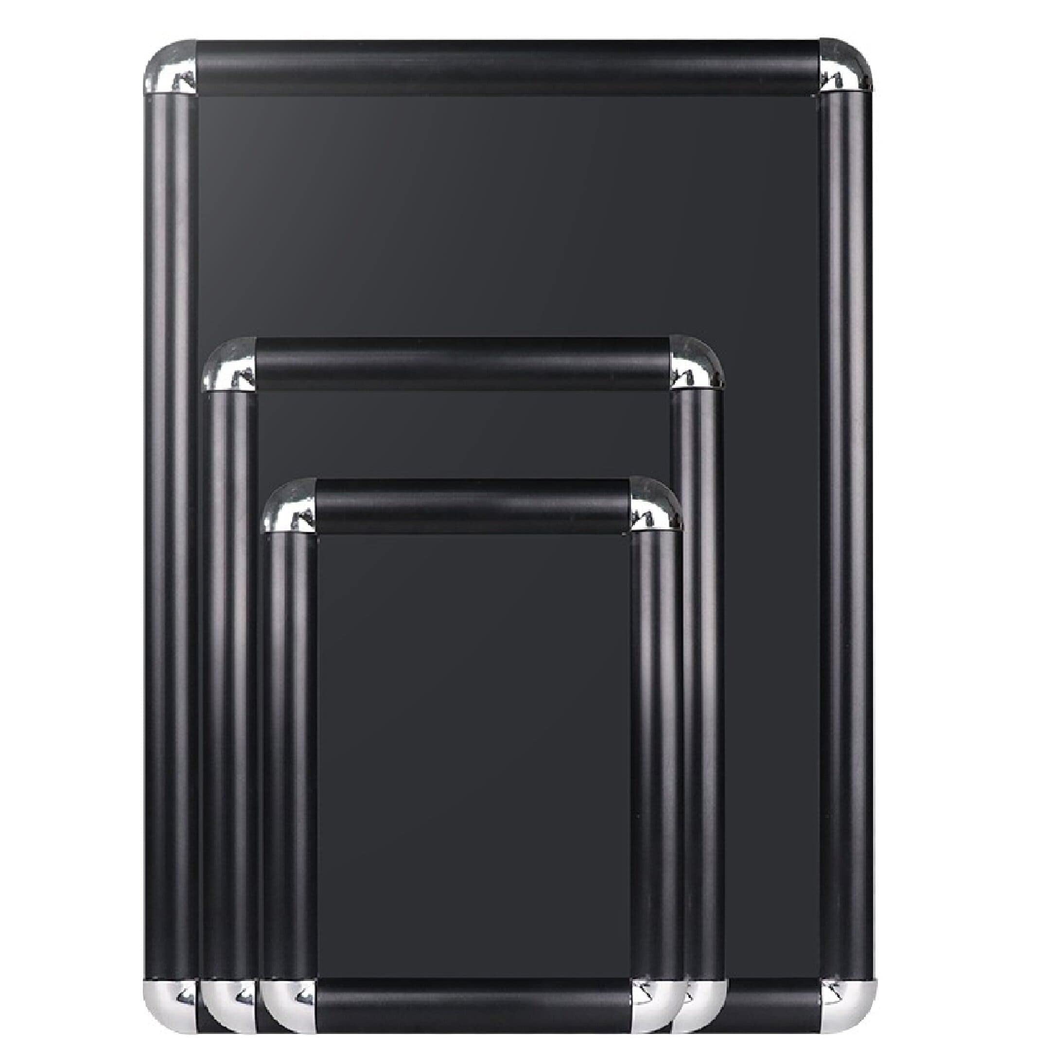 BLACK Aluminium Snap Shut Frame,Snap Frames With Round Corner wall decoration (1, A3 BLACK)