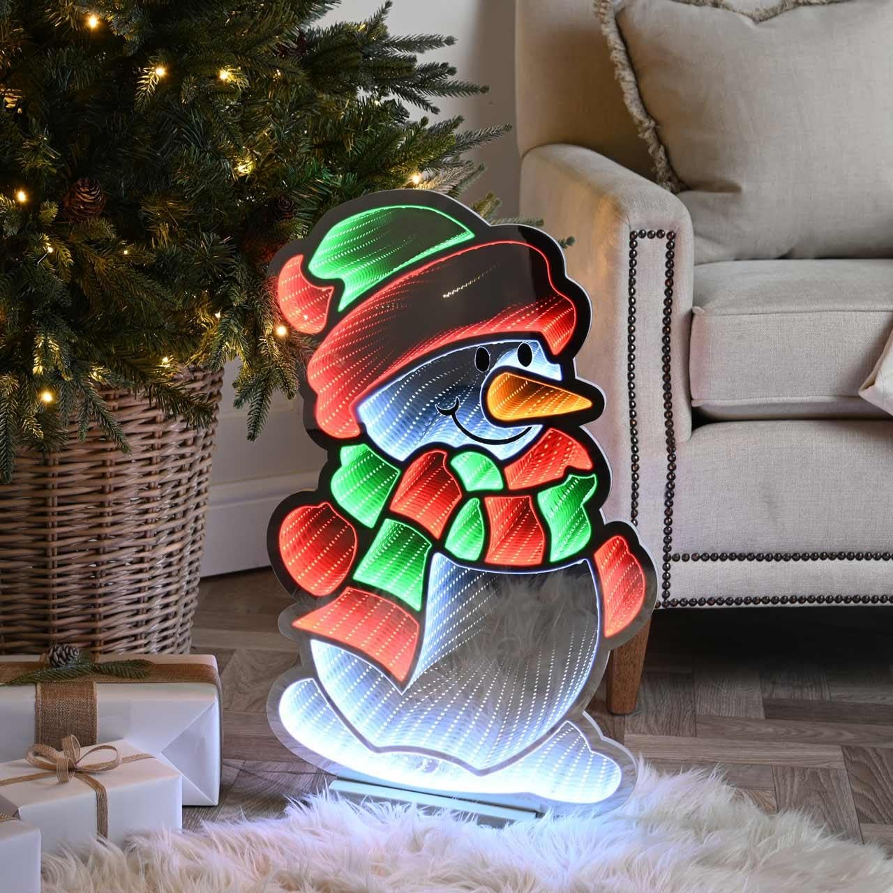 Festive Light 60Cm Snowman Infinity