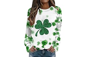 St Patrick's Day Shirt Women Clover Cheerleader Outfit