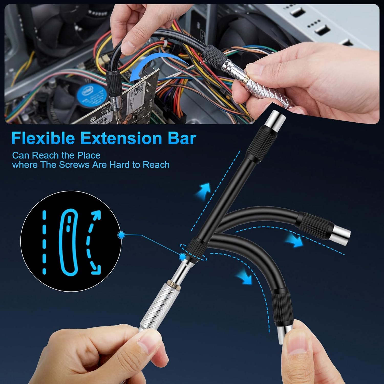 115 in 1 Ratchet Screwdriver Set, Magnetic Screwdriver sets, Multi Bit Free Combination Ratchet Screwdriver Set Portable Repair Tool Kit for Furniture, Computer, Bicycle and DIY