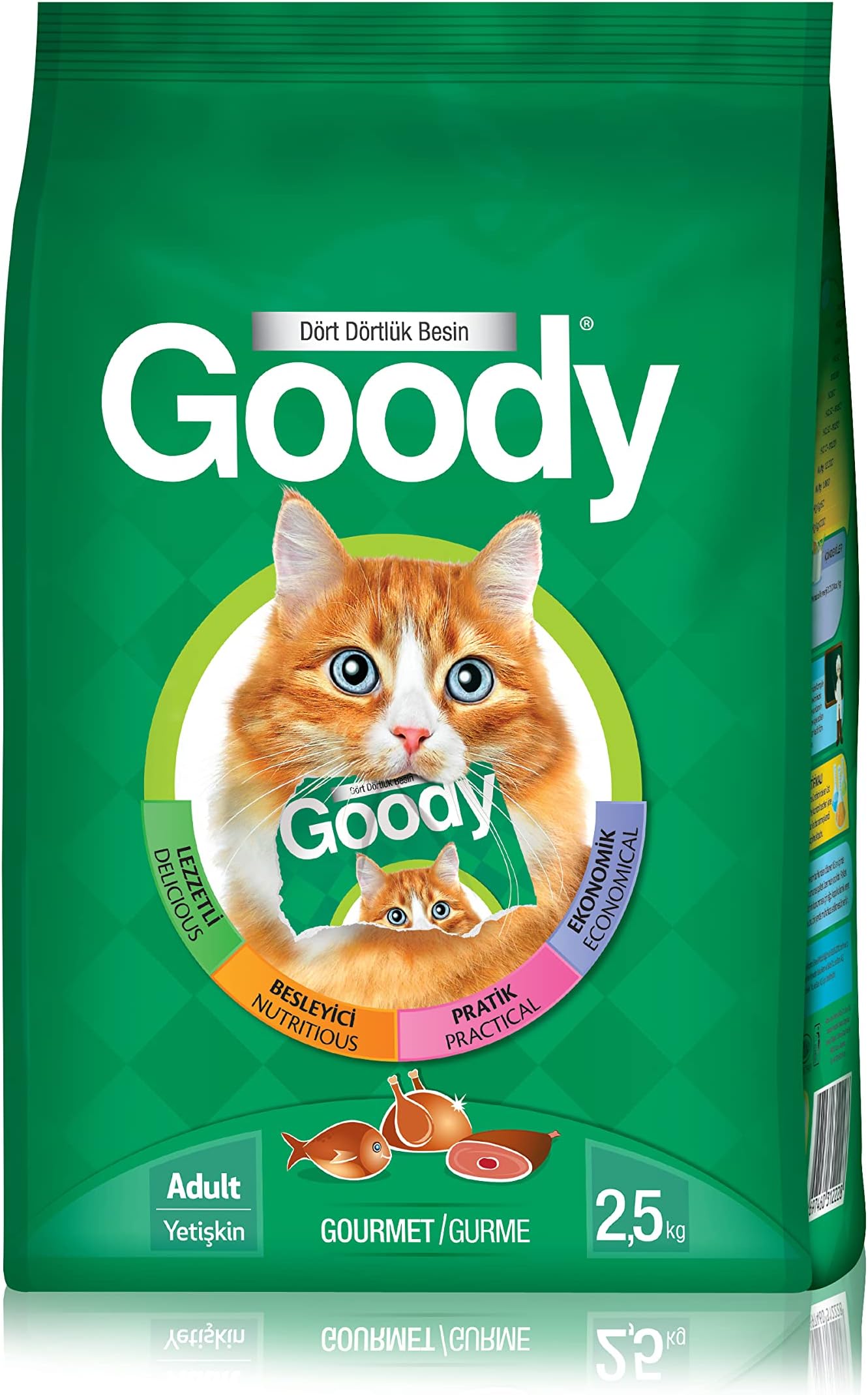 GOODY CAT FOOD - Premium Cat Dry Food, Gourmet Flavor, Balanced Nutrition, Energy and Taste - 2.5Kg
