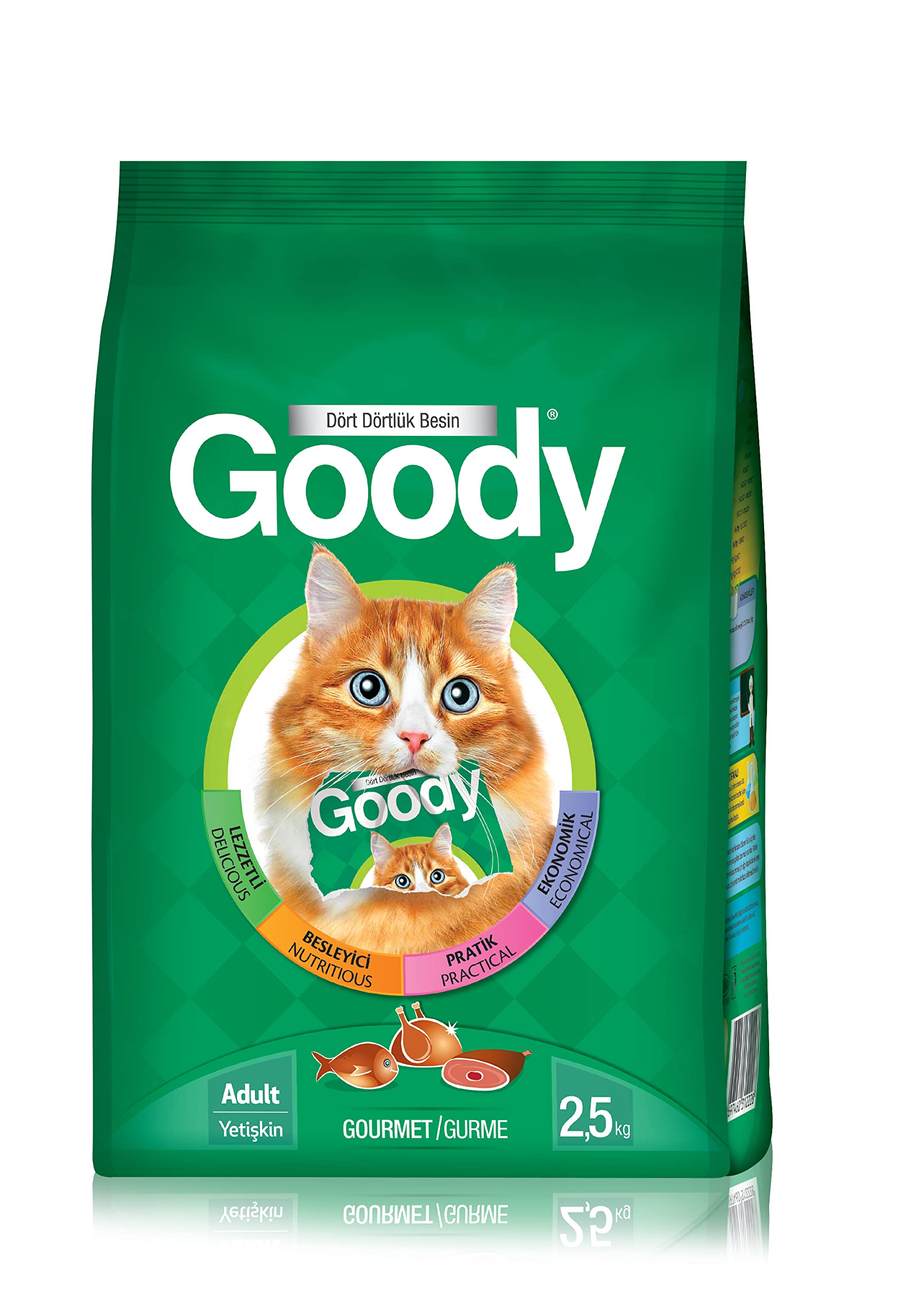 GOODY CAT FOOD - Premium Cat Dry Food, Gourmet Flavor, Balanced Nutrition, Energy and Taste - 2.5Kg