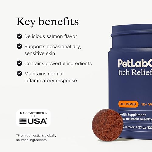 Miniatura 3 de PetLab Co. Alivio de la picazón de salmón Chew Pro para perros  Omega 3 para perros Suplemento de picazón  Repleto de ácidos grasos beneficiosos