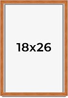 Vista 341 de Marco marrón de 18 x 24 pulgadas, marco de madera maciza de nuez de miel, ancho de moldeo de 0.875 pulgadas, profundidad de rabo de 0.875 pulgadas