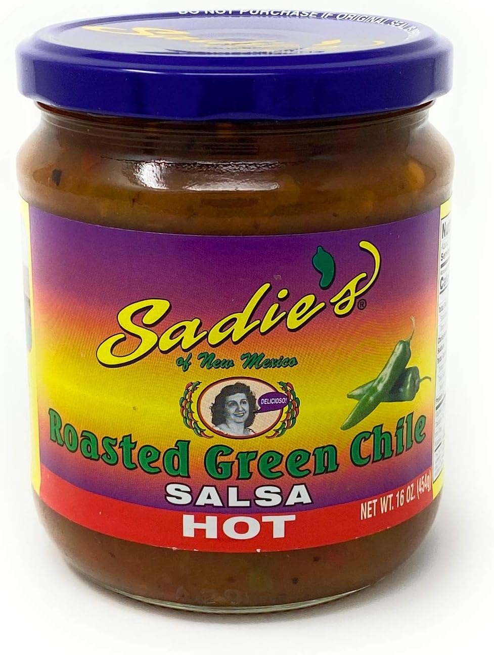 of New Mexico Roasted Green Chile Hot Salsa 16oz QTY 2