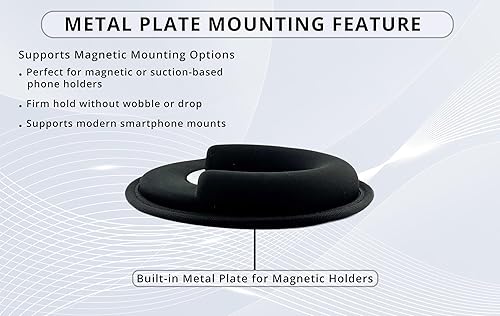 Miniatura 5 de Soporte para tablero de automóvil Nylon suave, tablero de metal de montaje redondo Base de saco de arena pesada con opción de montaje magnético